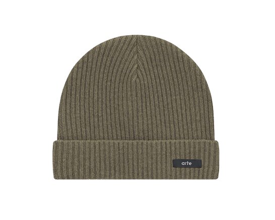 Arte Antwerp Label Beanie Green AW25 152AC