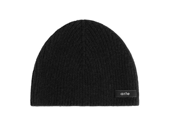 Arte Antwerp Label Beanie Black AW25 152AC