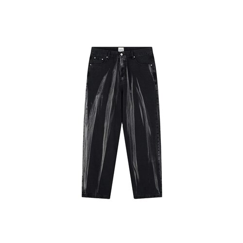 Washed Jeans Pants Black Denim AW25 030P