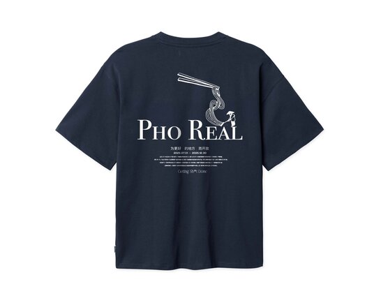 Woodbird WBBaine Pho Tee Navy 2536 404