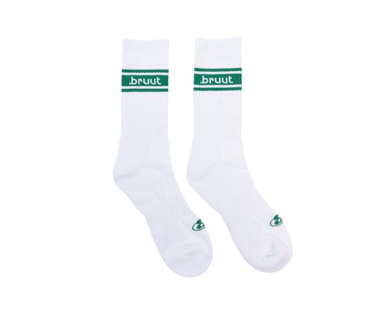 Bruut Retro Sock White Green BT2550 001