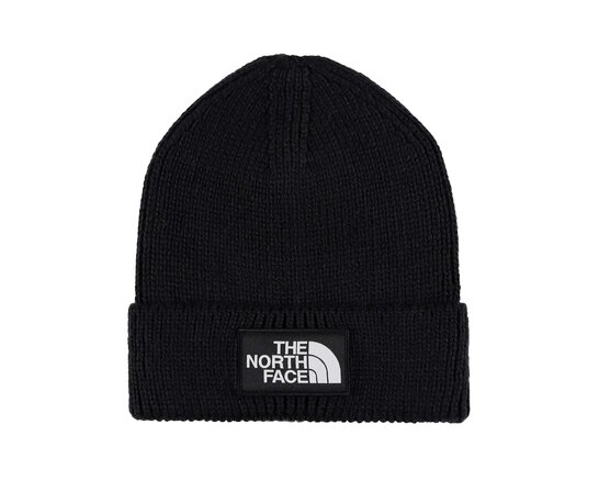The North Face Logo Box Cuffed Beanie Black
