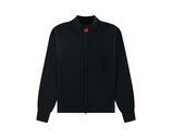 The New Originals Fisherman Rib Zip Up Sweater Black TNO443