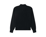 The New Originals Fisherman Rib Zip Up Sweater Black TNO443
