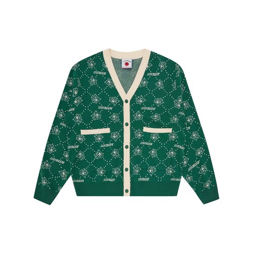 Monogram Knit Cardigan Green IC25333