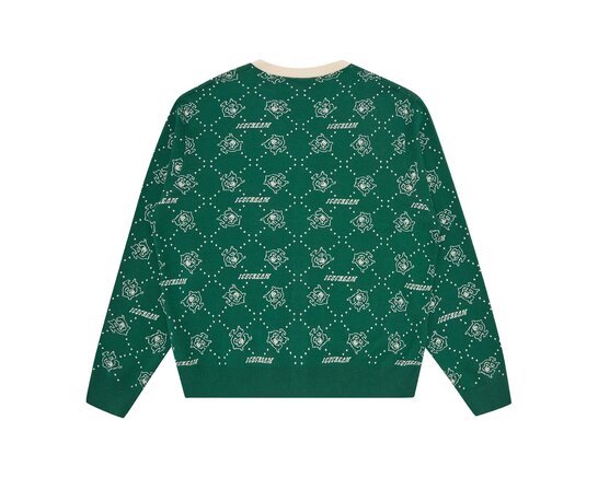 ICECREAM Monogram Knit Cardigan Green IC25333