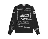 ICECREAM Multi Logo Knit Crewneck Black IC25330