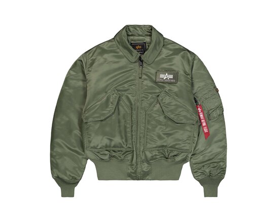 CWU 45 Heritage Bomber Jacket Sage Green 100102 01 Alpha Industries CWU 45 Heritage Bomber Jacket Sage Green 100102 01