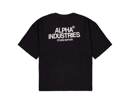 Studio Waffle T-Shirt Black 258502 03 Alpha Industries Studio Waffle T-Shirt Black 258502 03