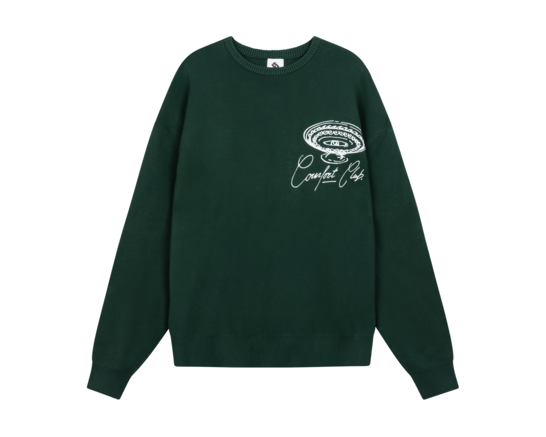 Comfort Club Meander Knit Crewneck Rain Forrest CC 52026 506