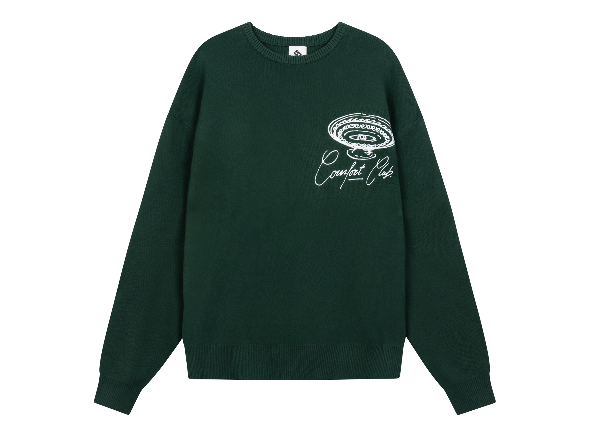 Comfort Club Meander Knit Crewneck Rain Forrest CC 52026 506