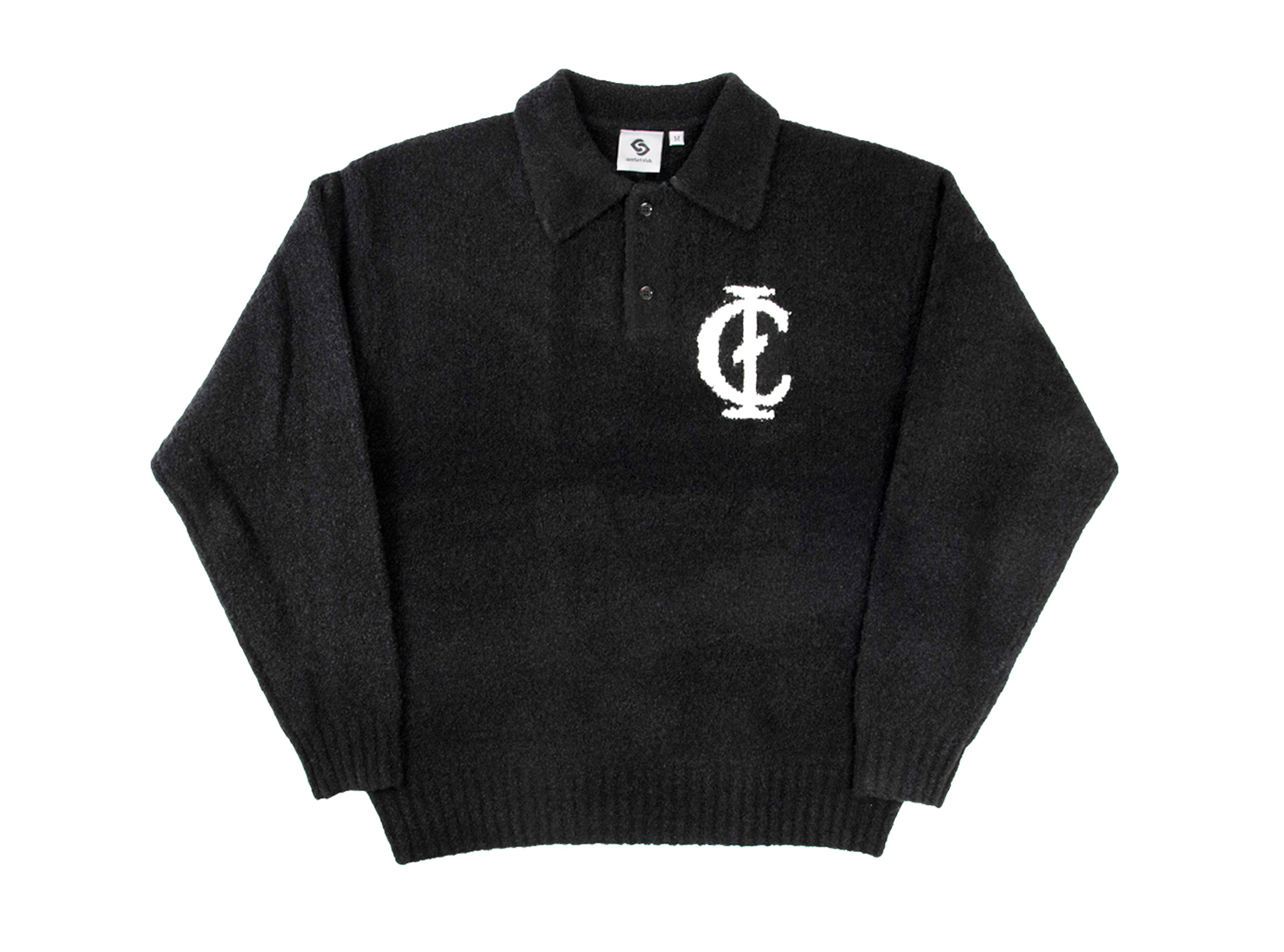 Comfort Club Gamma Knit Polo Black CC 54012 700
