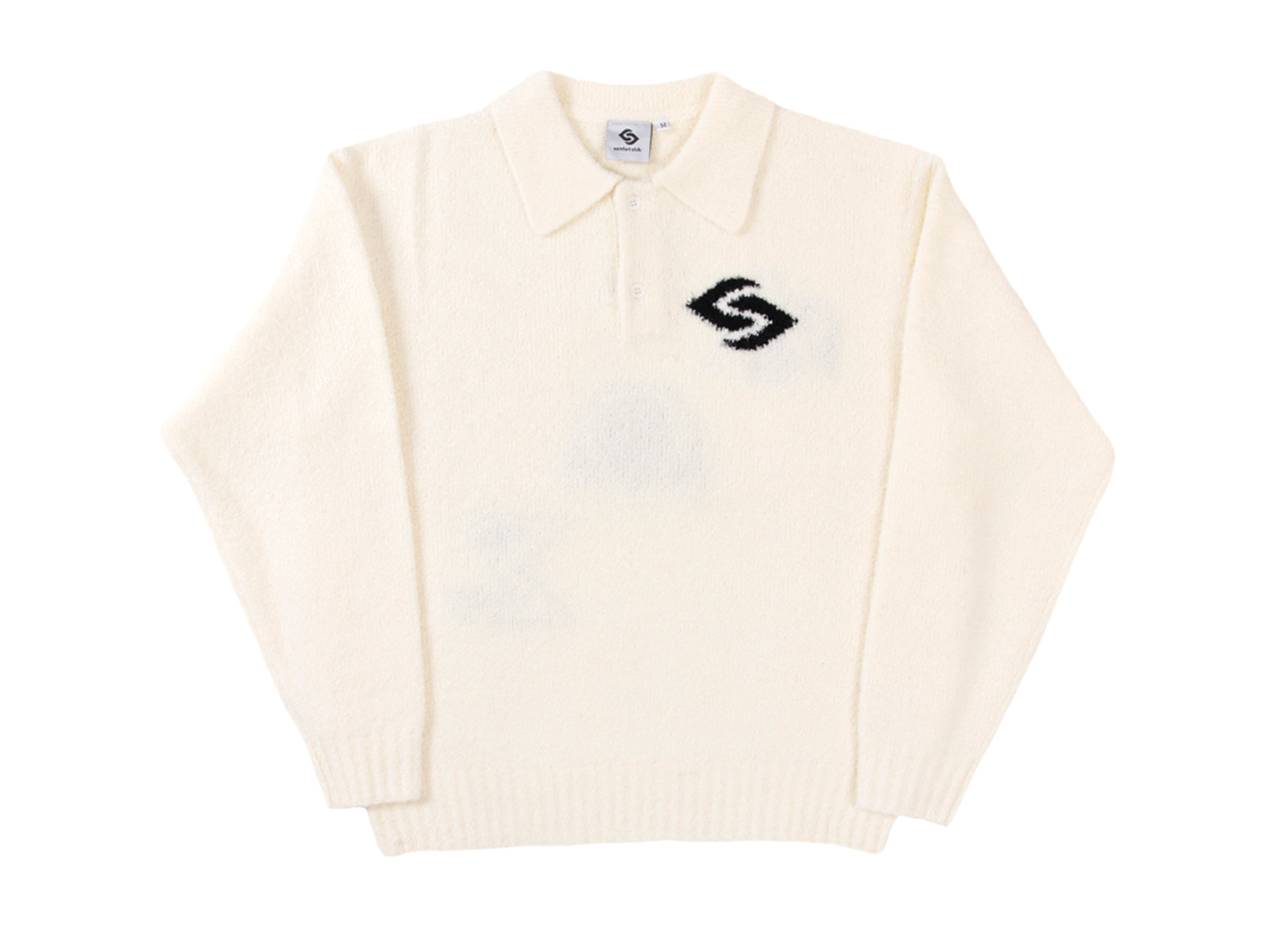 Comfort Club Omega Knit Polo Off White CC 54012 000