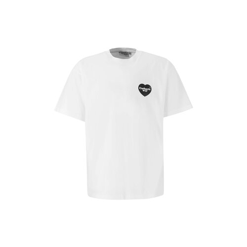 S/S Heart Bandana T-Shirt White Black Stone Washed 1033116.00A.06.03