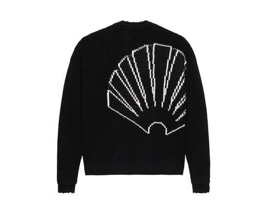 New Amsterdam Surf Association Logo Knit Raw Edge Black White 2502079001