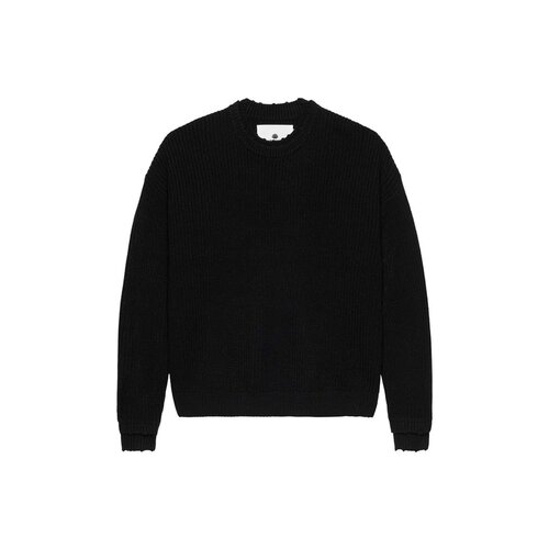 Logo Knit Raw Edge Black White 2502079001