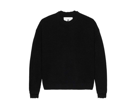 New Amsterdam Surf Association Logo Knit Raw Edge Black White 2502079001