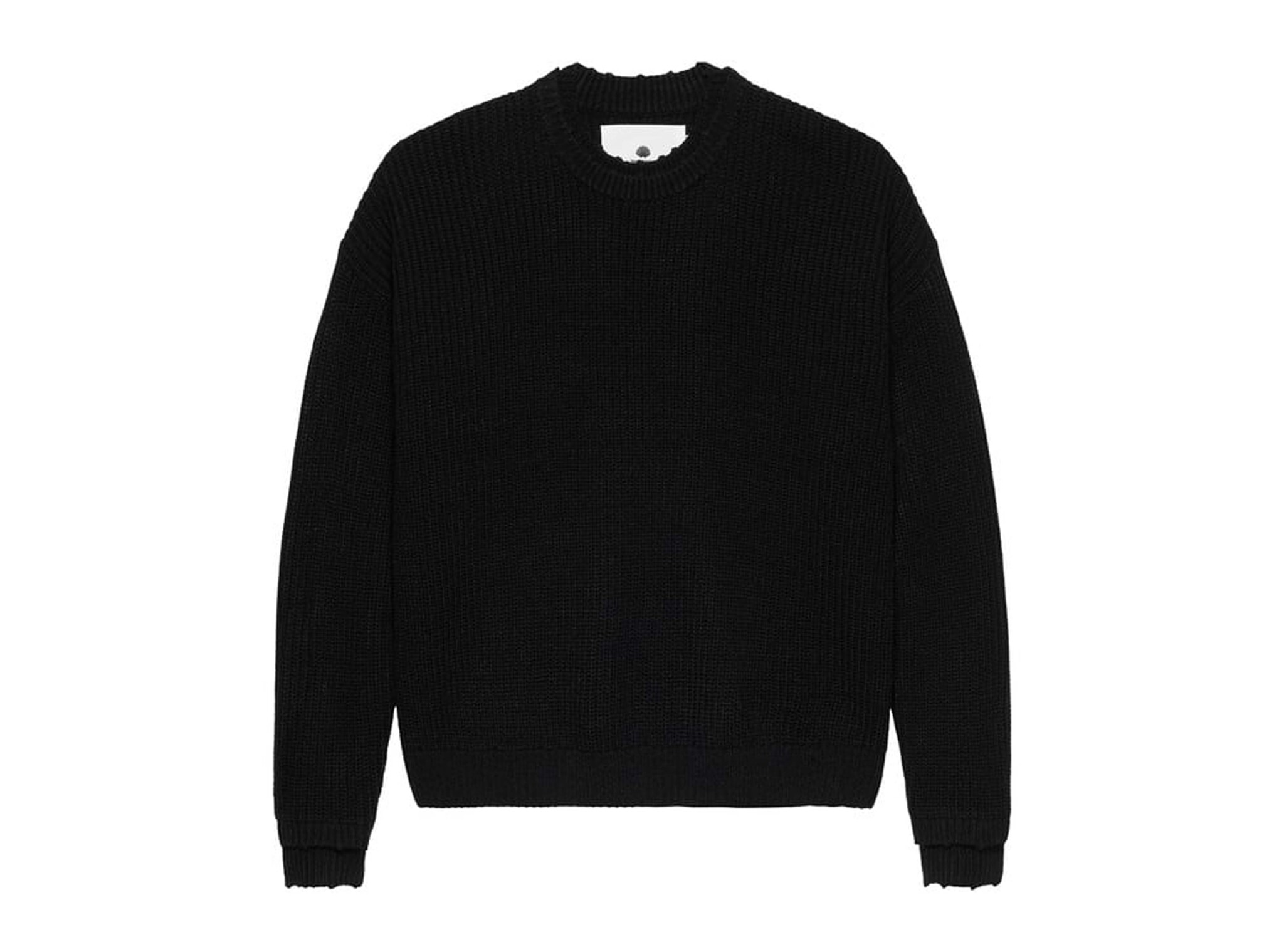 New Amsterdam Surf Association Logo Knit Raw Edge Black White 2502079001