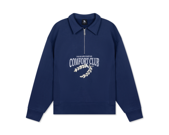 Collectiq Laurel Half Zip Medieval Blue CC52019 600