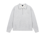 Comfort Club Logo Quarter Zip Light Gray Marl CC52018 202