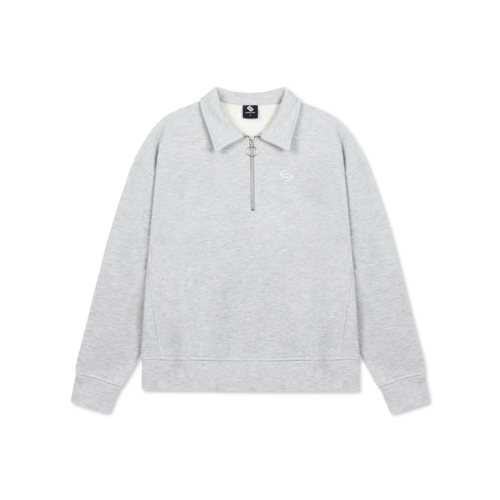 Logo Quarter Zip Light Gray Marl CC52018 202