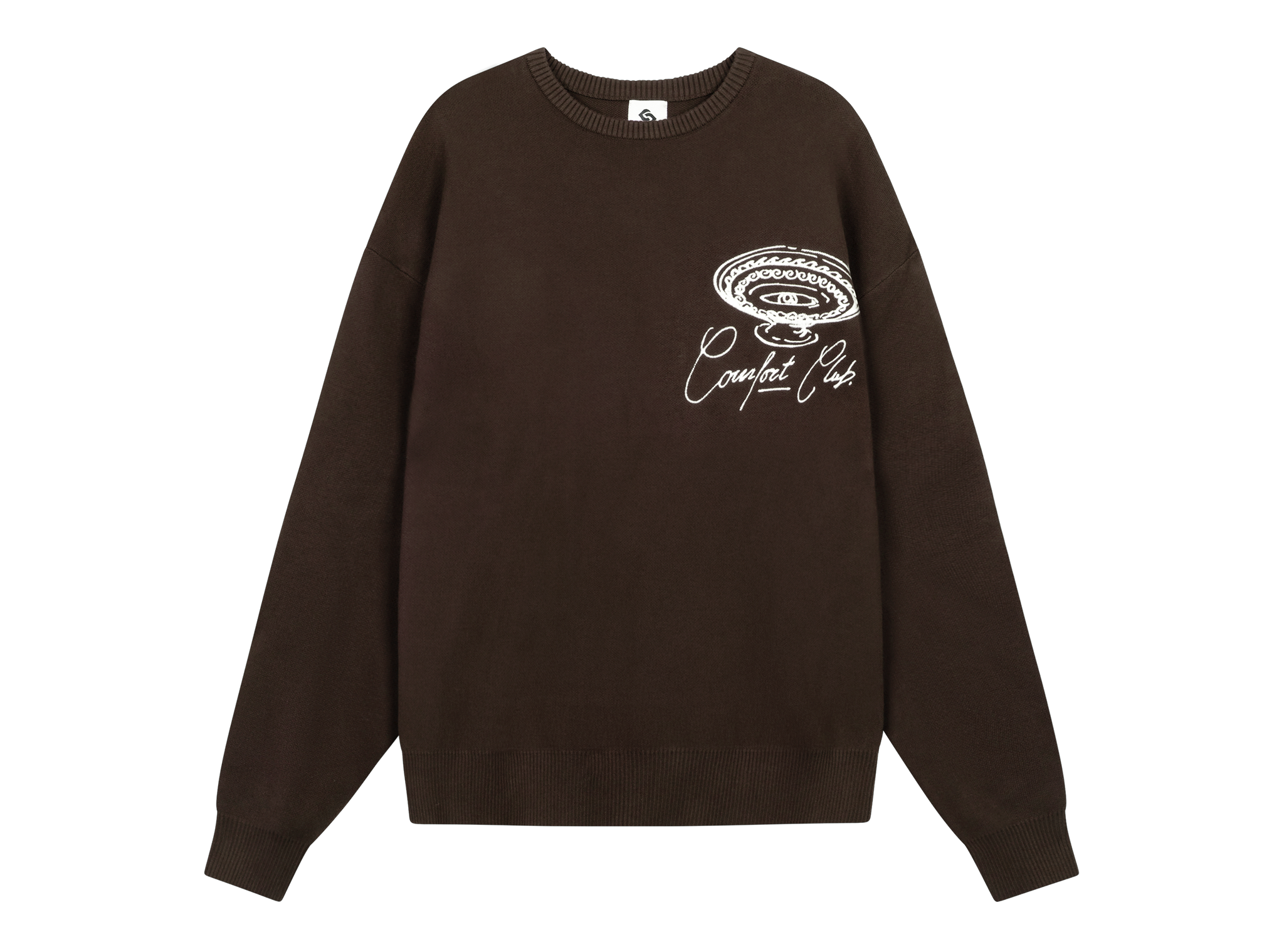 Meander Knit Crewneck Carafe CC52026 700 Comfort Club Meander Knit Crewneck Carafe CC52026 700