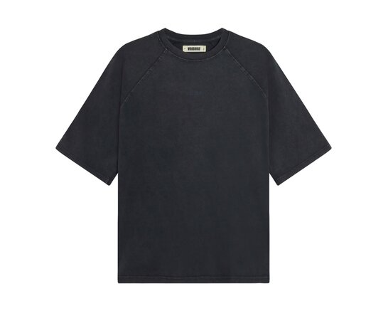 Woodbird WBBlake Washed Logo Tee Black 2446 454