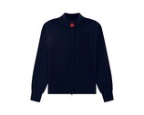 The New Originals Fisherman Rib Zip Up Sweater Navy TNO456