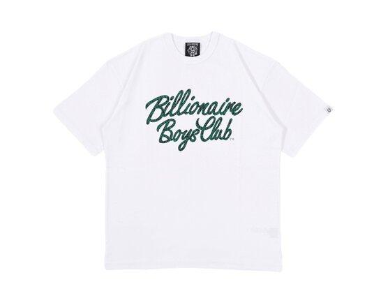 Script Oversized Tee White Green B25446 Billionaire Boys Club Script Oversized Tee White Green B25446