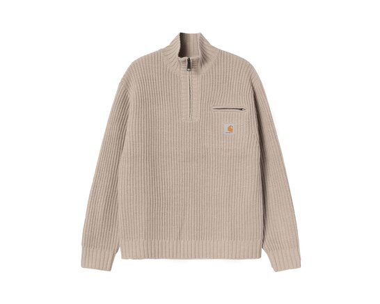 Detroit Half Zip Sweater Fleur De Sel I035398.2LP.XX.03 Carhartt WIP Detroit Half Zip Sweater Fleur De Sel I035398.2LP.XX.03
