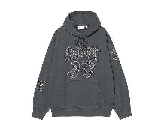 Hooded Hackwork Sweat Porphyry Fleur de Sel I035641.3EG.XX.03 Carhartt WIP Hooded Hackwork Sweat Porphyry Fleur de Sel I035641.3EG.XX.03