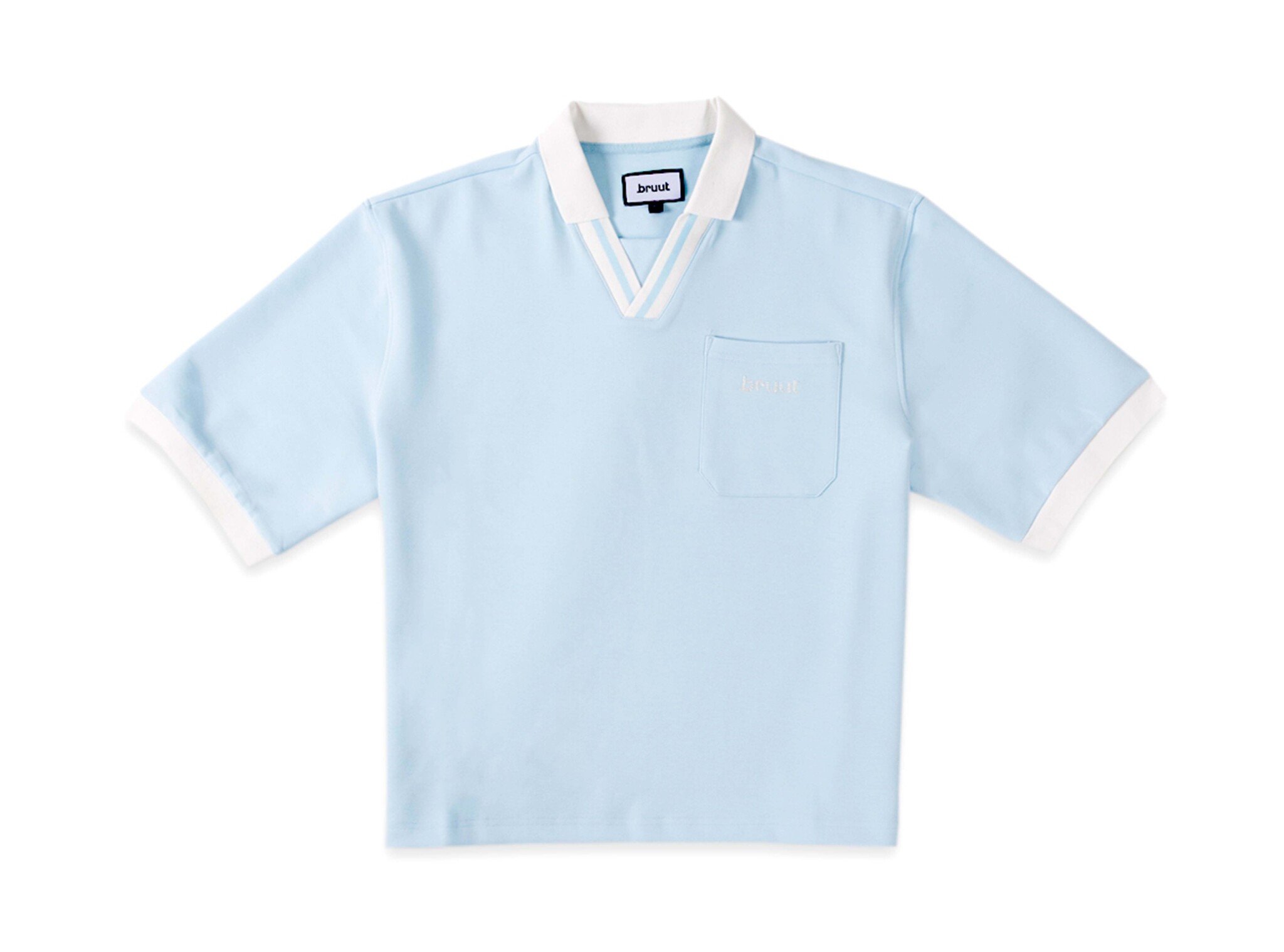 Raw Essence Polo Tee Light Blue BT2610 003 Bruut Raw Essence Polo Tee Light Blue BT2610 003