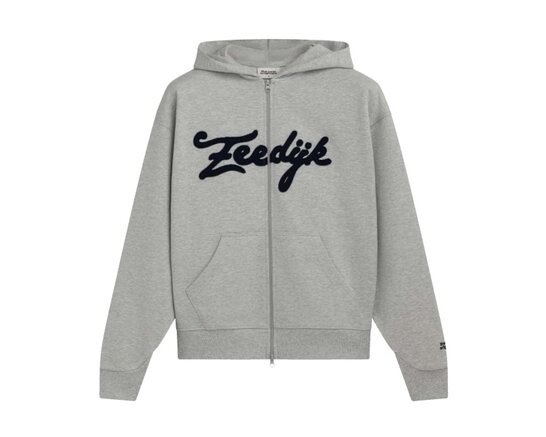 The New Originals Zeedijk Zip Up Hoodie Light Grey Melange TNO457