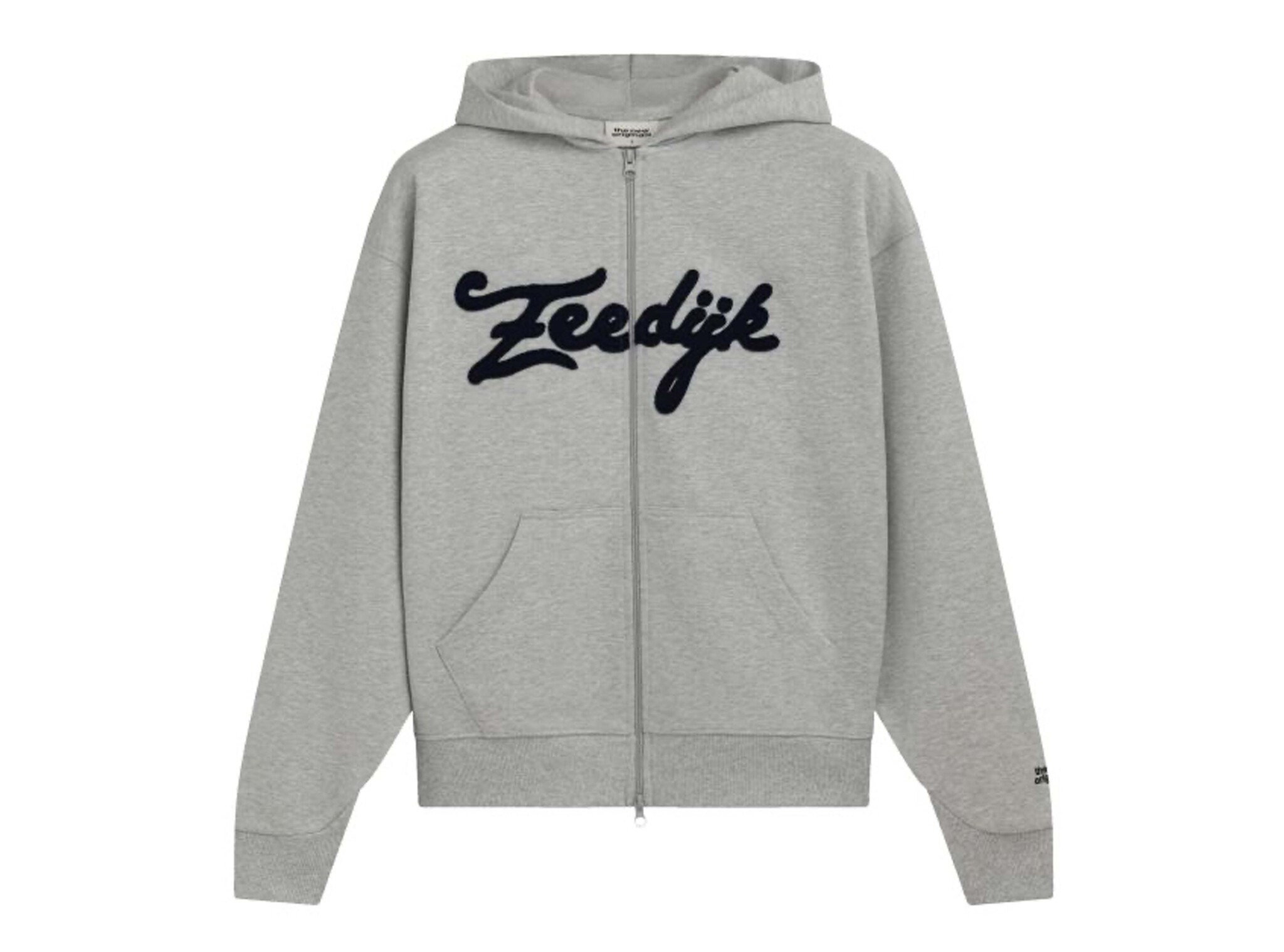 The New Originals Zeedijk Zip Up Hoodie Light Grey Melange TNO457