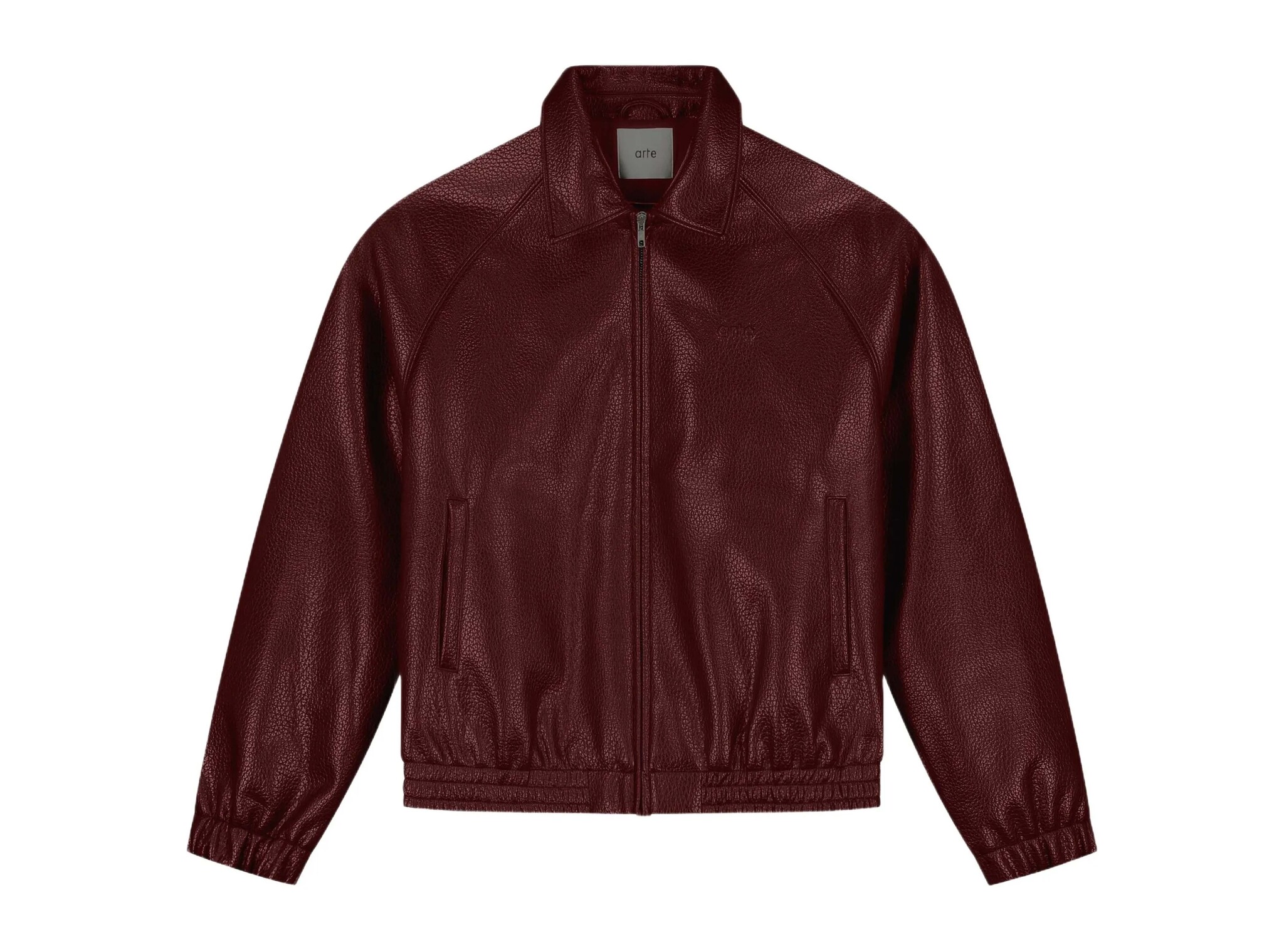 Basic Leather Jacket Bordeaux AW25 251J Arte Antwerp Basic Leather Jacket Bordeaux AW25 251J