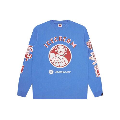 Multi Graphic LS T-Shirt Blue IC25434