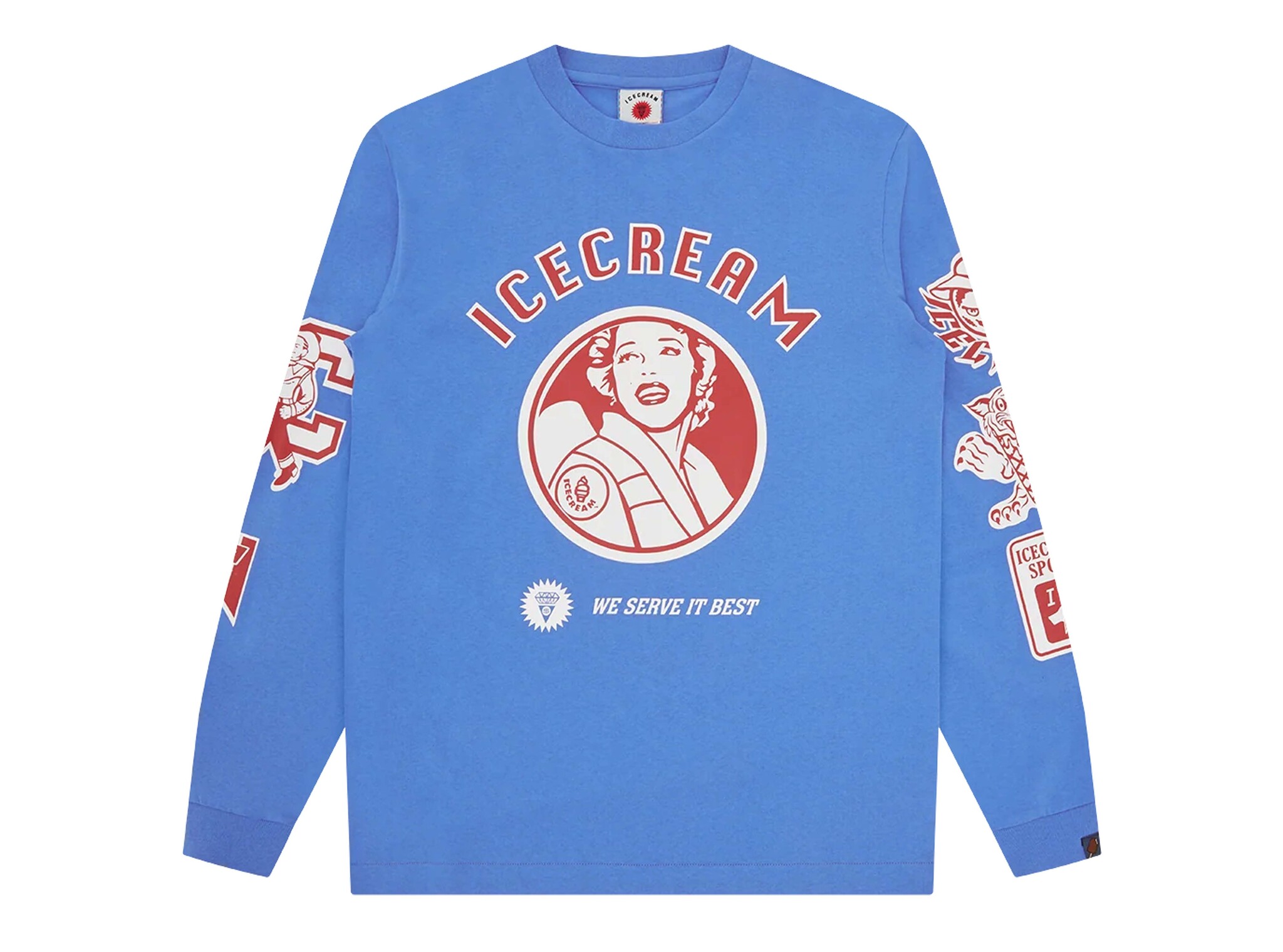 Multi Graphic LS T-Shirt Blue IC25434 ICECREAM Multi Graphic LS T-Shirt Blue IC25434