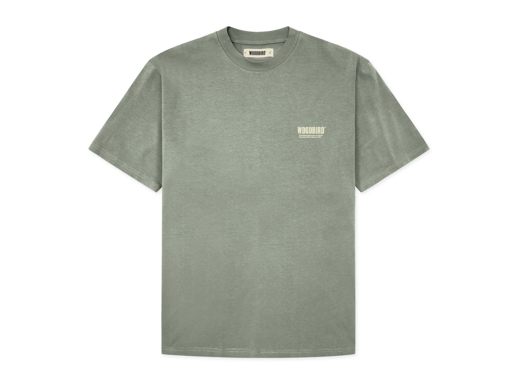 Woodbird WBBaine Soya Tee Grey Green 2546 401