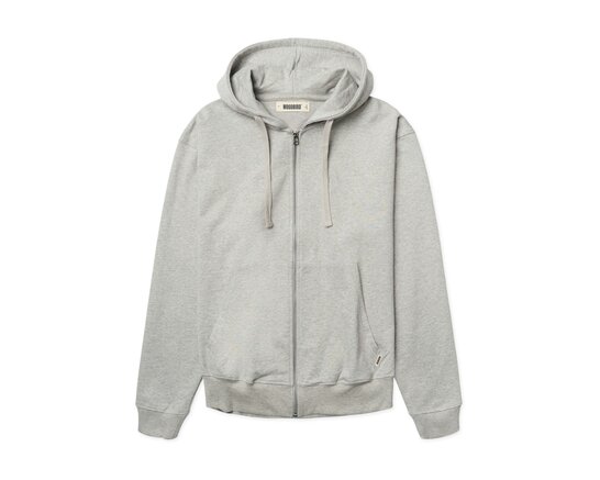 WBFuji Base Zip Hoodie Light Grey Melange 2536 631 Woodbird WBFuji Base Zip Hoodie Light Grey Melange 2536 631