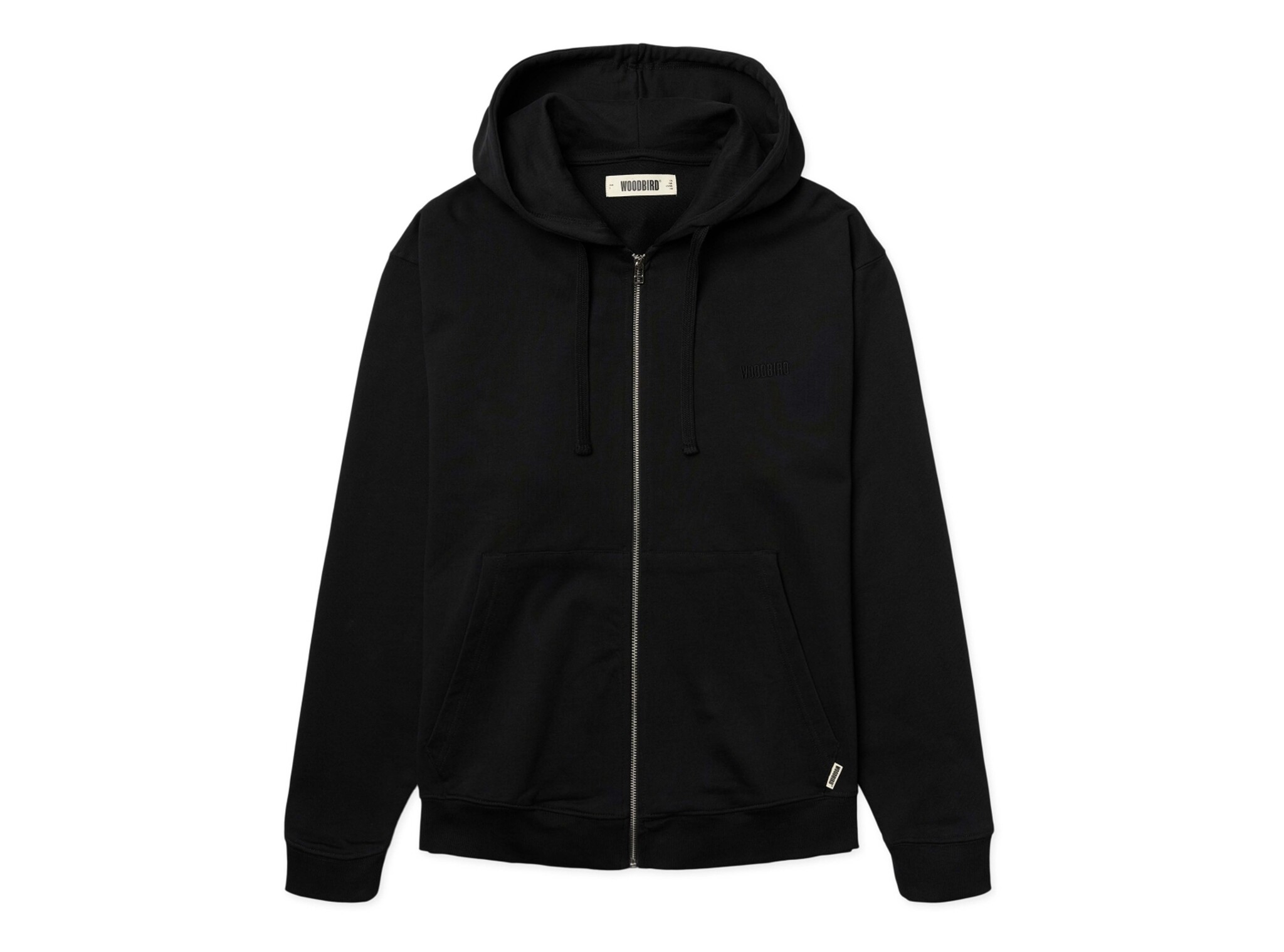 WBFuji Base Zip Hoodie Black 2536 631 Woodbird WBFuji Base Zip Hoodie Black 2536 631