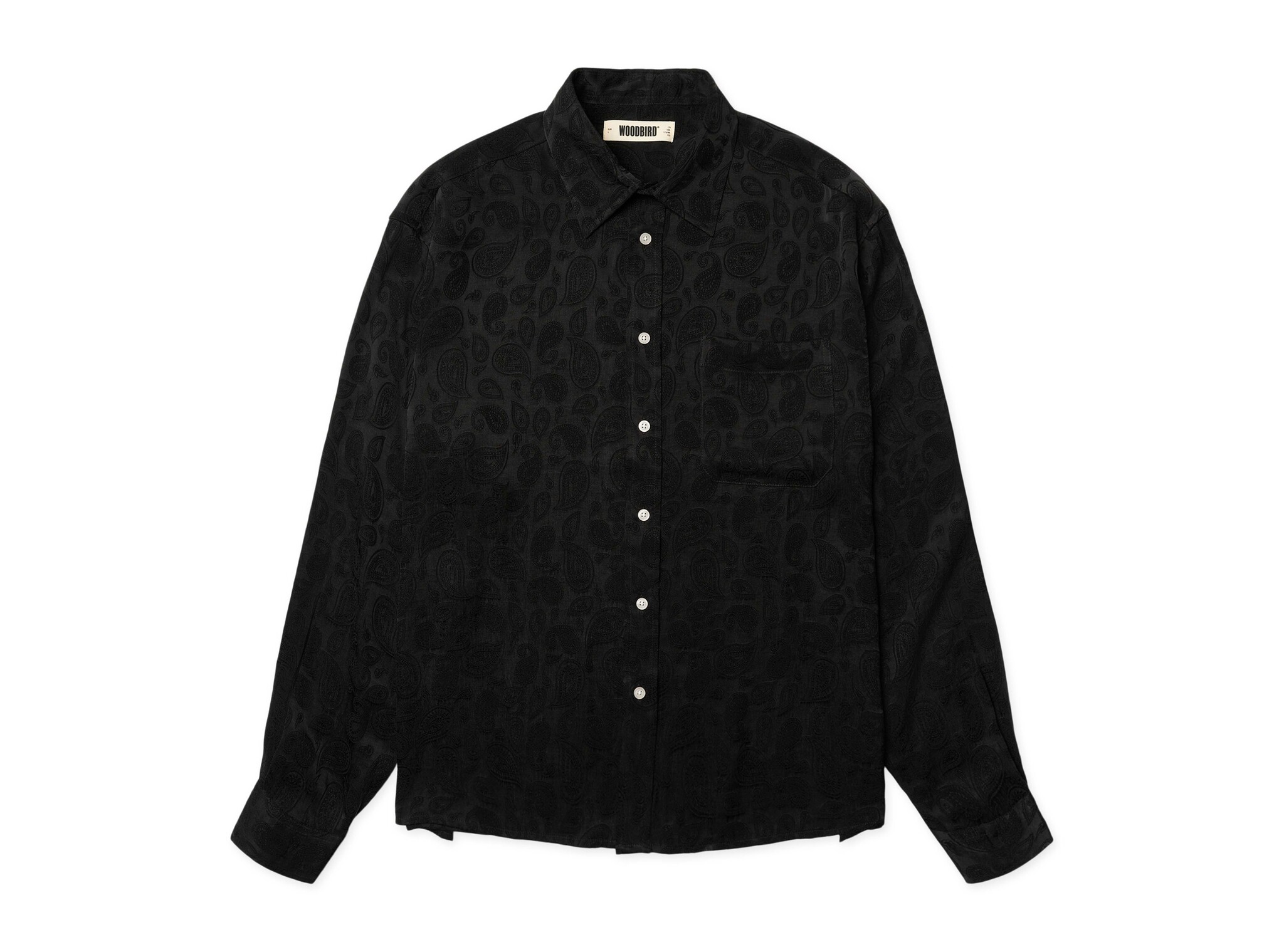 WBBuzo Paisley Shirt Black 2546 700 Woodbird WBBuzo Paisley Shirt Black 2546 700