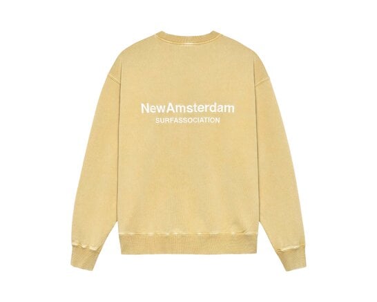 Logo Crewneck Yellowstone 2601116002 New Amsterdam Surf Association Logo Crewneck Yellowstone 2601116002