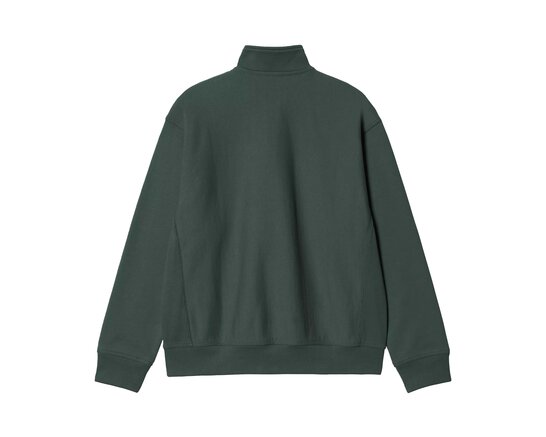 Half Zip American Script Kale Green I027014.3GH.XX.03 Carhartt WIP Half Zip American Script Kale Green I027014.3GH.XX.03