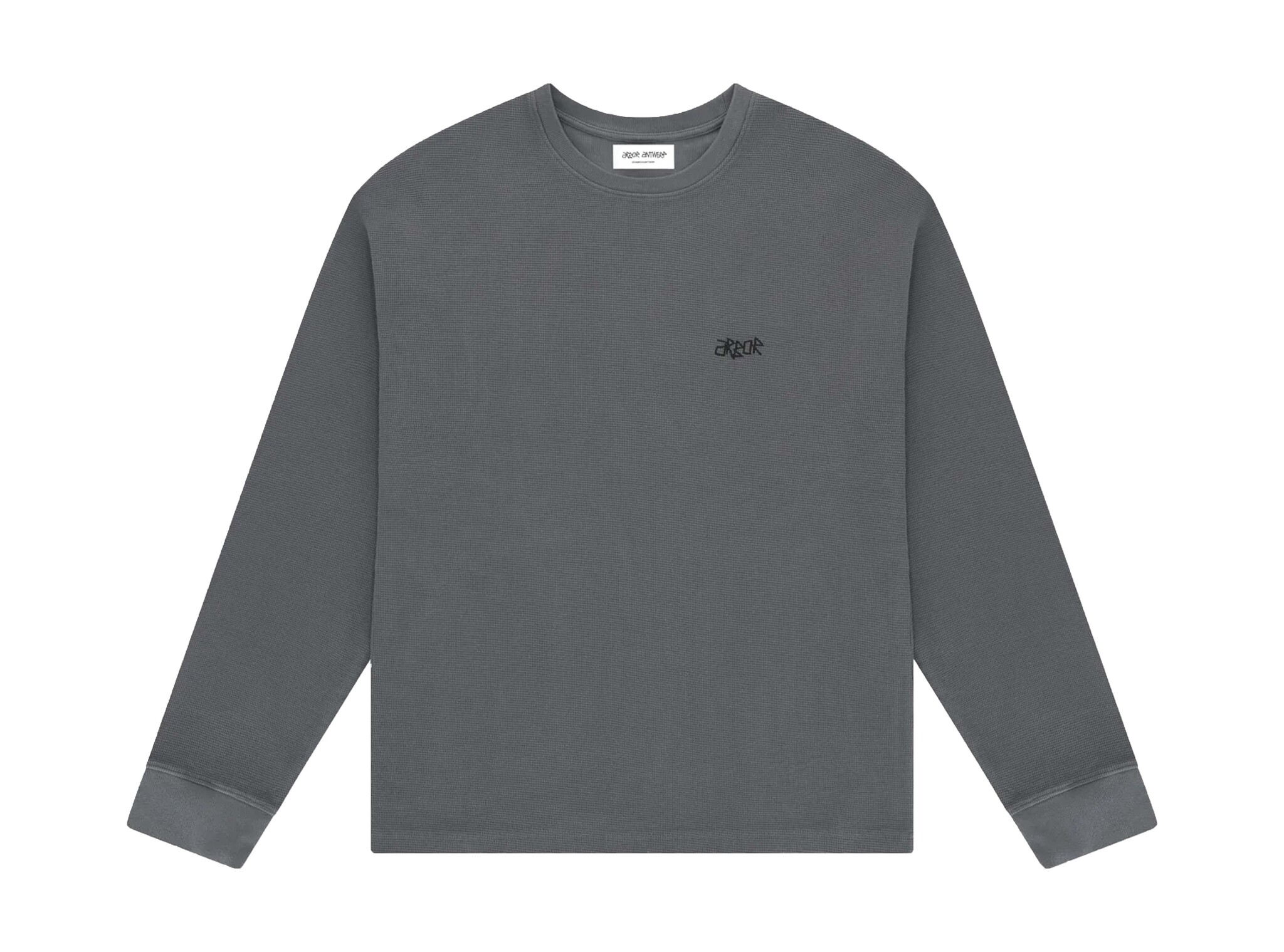 Halftone Waffle Crewneck Grey HAL-WAF-CRE-GRE Arbor Antwerp Halftone Waffle Crewneck Grey HAL-WAF-CRE-GRE