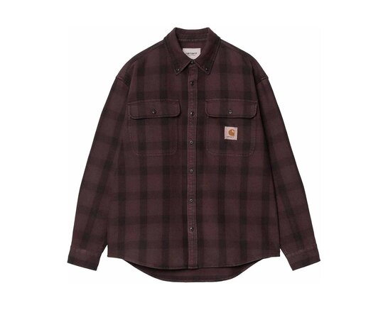 Carhartt WIP LS Edmands Shirt Edmands Check Natural Palisander I035951