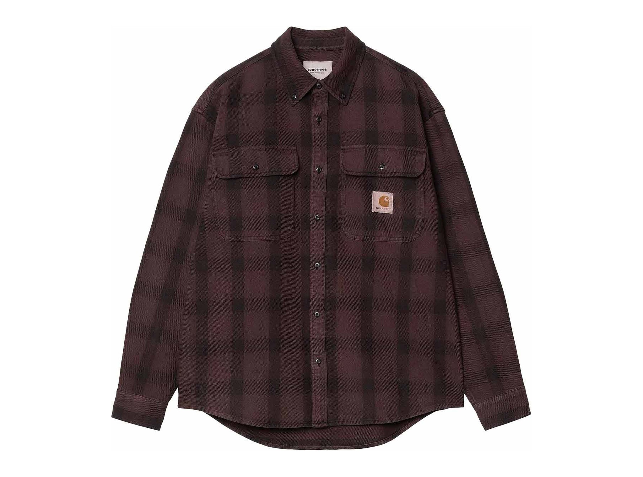 Carhartt WIP LS Edmands Shirt Edmands Check Natural Palisander I035951