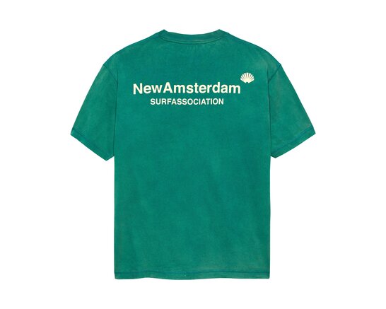 New Amsterdam Surf Association Logo Tee Sea Green Butter Yellow 2601064002