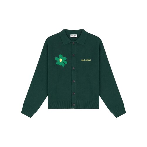 Flower Polo Knit Green GRE-FLO-POL-KNI