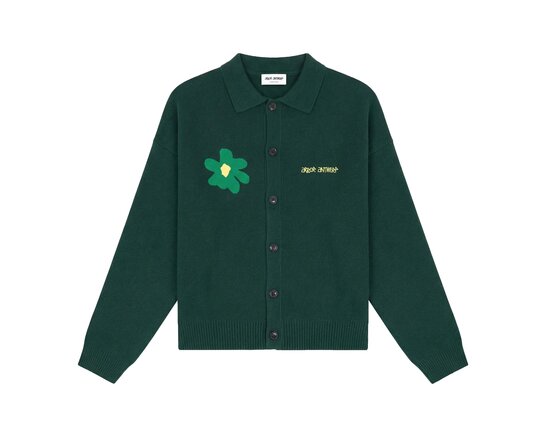 Flower Polo Knit Green GRE-FLO-POL-KNI Arbor Antwerp Flower Polo Knit Green GRE-FLO-POL-KNI
