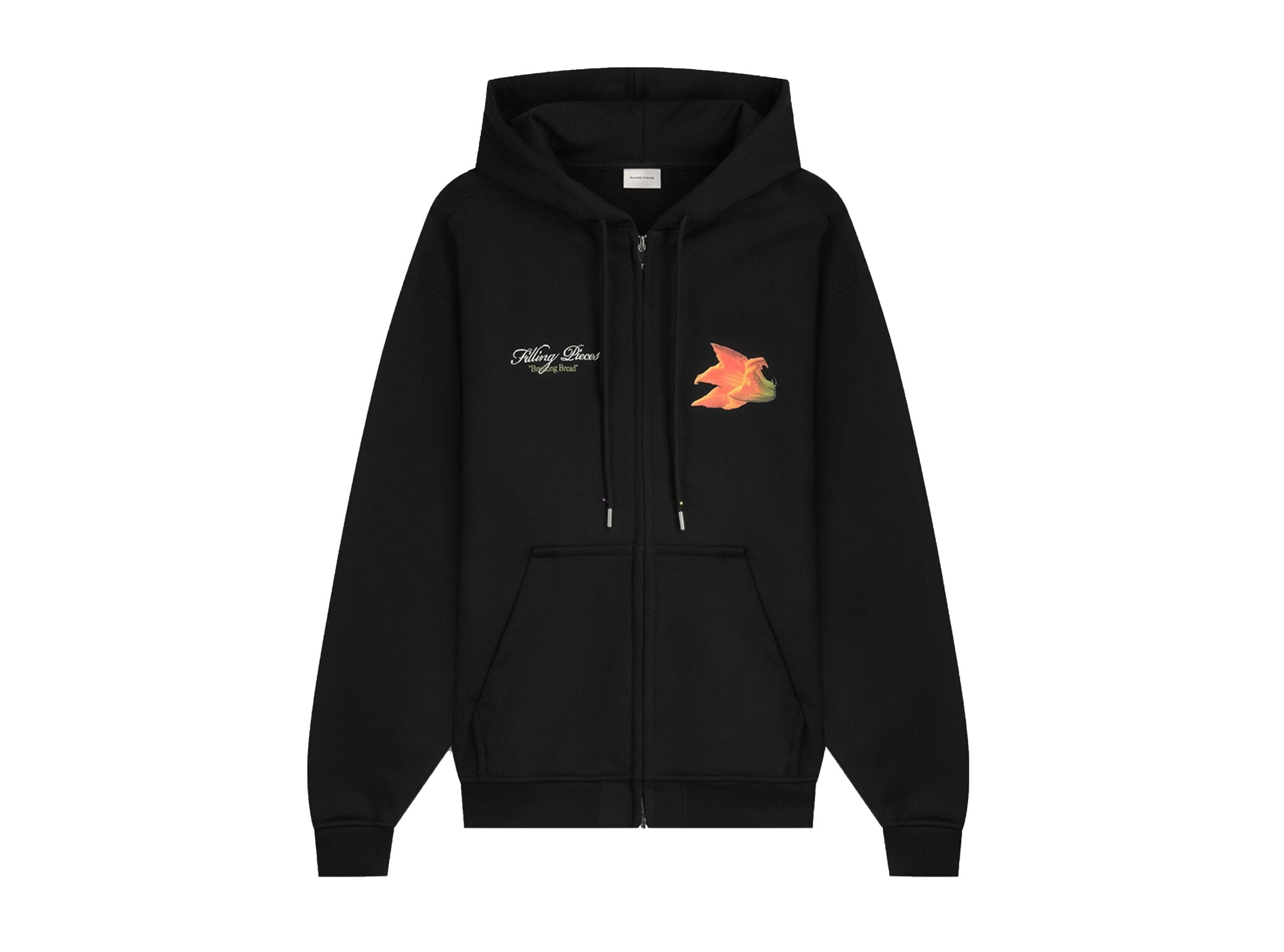 Filling Pieces Clothing Zip Hoodie Zucchini Black 501289